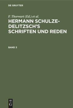 Cover Hermann Schulze-Delitzsch's Schriften und Reden. Band 3 (eBook, PDF)