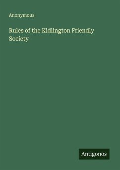 Cover Rules of the Kidlington Friendly Society