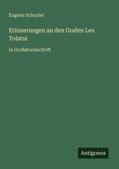 Cover Erinnerungen an den Grafen Leo Tolstoi