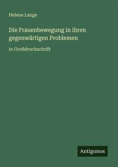 Cover Die Frauenbewegung in ihren gegenwärtigen Problemen