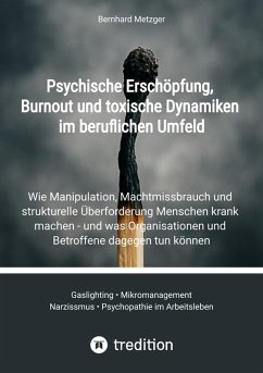 Psychische Erschöpfung, Burnout und toxische Dynamiken im beruflichen Umfeld (eBook, ePUB) - Metzger, Bernhard