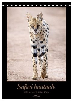 Cover Safari hautnah - Südliches und östliches Afrika (Tischkalender 2026 DIN A5 hoch), CALVENDO Monatskalender