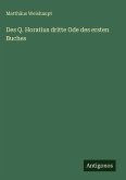 Des Q. Horatius dritte Ode des ersten Buches Des Q. Horatius dritte Ode des ersten Buches