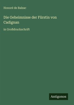 Cover Die Geheimnisse der Fürstin von Cadignan