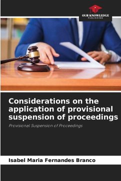 Considerations on the application of provisional suspension of proceedings Cover Considerations on the application of provisional suspension of proceedings