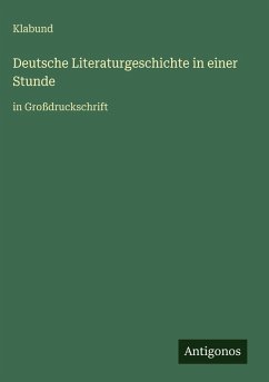 Cover Deutsche Literaturgeschichte in einer Stunde