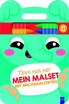 Cover Nimm mich mit: Mein Malset mit Wachsmalstiften 4+ (Cover Elefant)