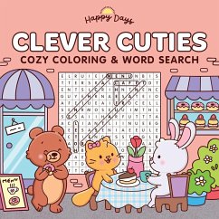 Cover Clever Cuties: Cozy Coloring & Word Search Book