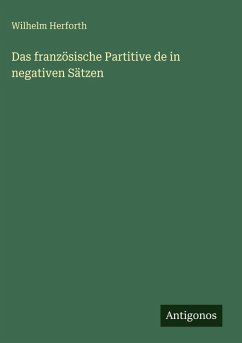 Cover Das französische Partitive de in negativen Sätzen