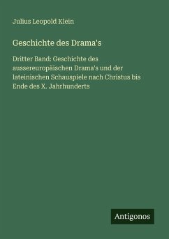Cover Geschichte des Drama's