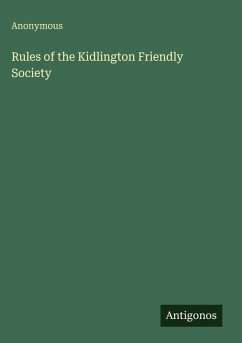 Cover Rules of the Kidlington Friendly Society