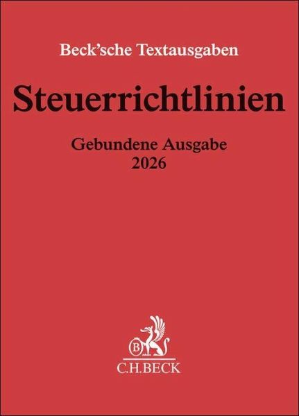 Steuerrichtlinien Gebundene Ausgabe 2026 Steuerrichtlinien Gebundene Ausgabe 2026