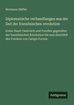 Cover Diplomatische verhandlungen aus der Zeit der französischen revolution