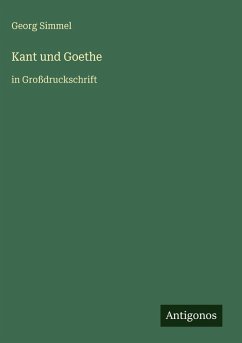 Cover Kant und Goethe