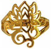 Ring "Om Lotus" Edelstahl vergoldet