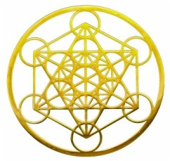 Cover Metatron aus Edelstahl vergoldet 9cm