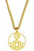 Halskette "Om Lotus" Edelstahl vergoldet