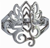 Ring "Om Lotus" Edelstahl