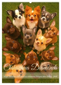 Chihuahua Diamonds - Magic Moments mit unseren schönsten Welpen aller Zeiten (Wandkalender 2026 DIN A2 hoch), CALVENDO Monatskalender