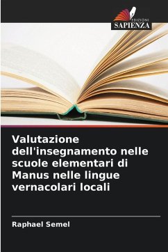 Cover Valutazione dell'insegnamento nelle scuole elementari di Manus nelle lingue vernacolari locali