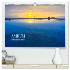 Einzigartige Strandansichten auf Amrum (hochwertiger Premium Wandkalender 2026 DIN A2 quer), Kunstdruck in Hochglanz