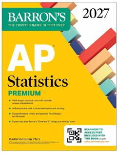 AP Statistics Premium, 2027: 9 Practice Tests + Comprehensive Review + Online Practice - Barron's Educational Series; Sternstein, Martin