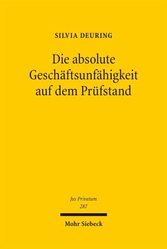 Cover Die absolute Geschäftsunfähigkeit auf dem Prüfstand
