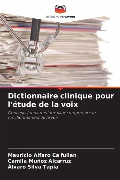 Cover Dictionnaire clinique pour l'étude de la voix