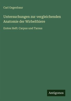 Cover Untersuchungen zur vergleichenden Anatomie der Wirbelthiere