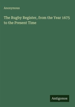 Cover The Rugby Register, from the Year 1675 to the Present Time