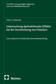 Cover Untersuchung dysfunktionaler Effekte bei der Durchsetzung von Patenten (eBook, PDF)