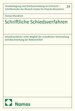 Cover Schriftliche Schiedsverfahren (eBook, PDF)