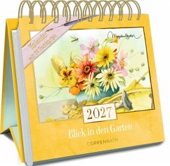 Cover Kalender mit 53 Postkarten 2027 - Blick in den Garten