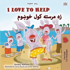 Cover I Love to Help (English Pashto Bilingual Children's Book)
