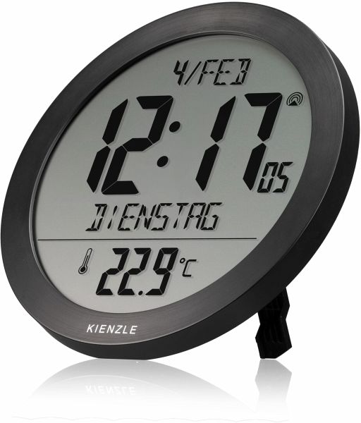 KIENZLE Funkuhr mit Innentem- peratur, schwarz KIENZLE Funkuhr mit Innentem- peratur, schwarz