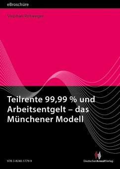 Cover Teilrente 99,99 % und Arbeitsentgelt - das 