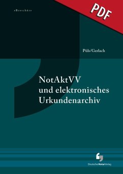 Cover NotAktVV und elektronisches Urkundenarchiv - eBroschüre (PDF) (eBook, PDF)