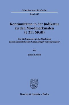 Cover Kontinuitäten in der Judikatur zu den Mordmerkmalen (§ 211 StGB)