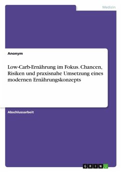 Low-Carb-Ernährung im Fokus. Chancen, Risiken und praxisnahe Umsetzung eines modernen Ernährungskonzepts Low-Carb-Ernährung im Fokus. Chancen, Risiken und praxisnahe Umsetzung eines modernen Ernährungskonzepts