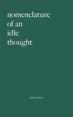 Cover Nomenclature Of An Idle Thought