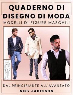 Cover Quaderno di Disegno di Moda Modelli di Figure Maschili