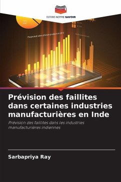Cover Prévision des faillites dans certaines industries manufacturières en Inde