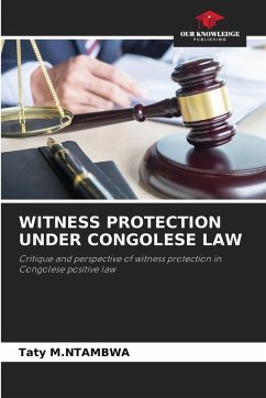Cover WITNESS PROTECTION UNDER CONGOLESE LAW
