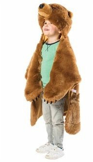 Cover Wild & Soft - Plüsch Tierkostüm Bär hellbraun, Bettvorleger, Decke