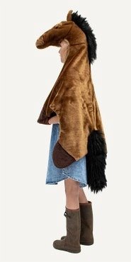 Cover Wild & Soft - Plüsch Tierkostüm Braun Pferd, Bettvorleger, Decke