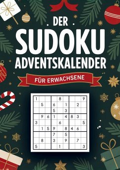 Cover Sudoku Adventskalender für Erwachsene: 144 weihnachtliche Rätsel von leicht bis schwer - Entspannung & Rätselspaß im Advent