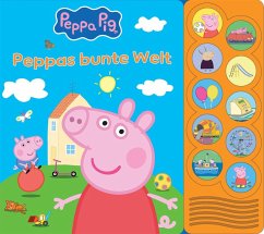Cover Peppa Pig - Peppas bunte Welt - Interaktives Pappbilderbuch mit 10 lustigen Geräuschen für Kinder ab 18 Monaten - Peppa Wutz