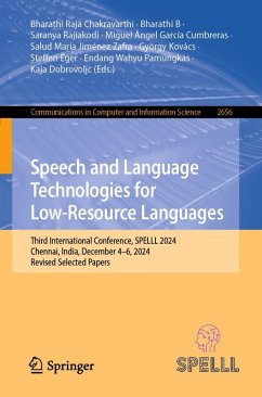 Speech and Language Technologies for Low-Resource Languages (eBook, PDF)