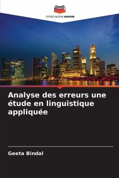 Cover Analyse des erreurs une étude en linguistique appliquée