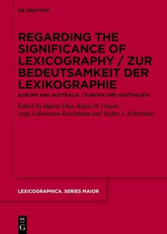 Cover Regarding the Significance of Lexicography / Zur Bedeutsamkeit der Lexikographie (eBook, PDF)
